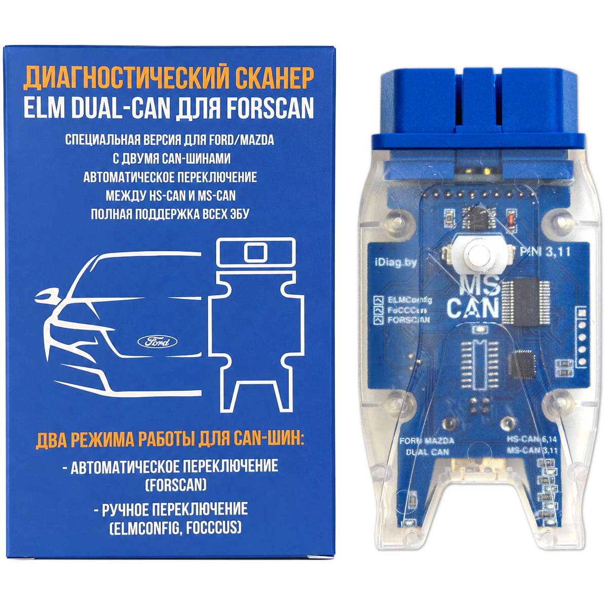 ELM DUAL-CAN для Forscan